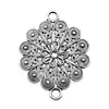 30X39mm 4.8g Plata Antigua Joyería de Exportación Conector Caliente Europeo y Americano Pieza de Flor Conector