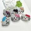 Funda Casual para Teléfono Móvil con Montura para Coche Estéreo Dibujos Animados Gato Kt Mano-Configurado Cabeza de Gato con Diamantes Materiales para Accesorios DIY Suministros de Joyería