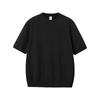 Ropa de Hombre Jie Zhan Tejido Old Money Camiseta 2026 Otoño Nueva Marca de Moda Corte Holgado Cálido Tejido de Punto Manga Corta Cuello Redondo Suéter.