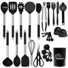 Espátula de silicone Amazon colher de sopa conjunto de 28 peças espátula de silicone antiaderente silicone de grau alimentício conjunto de utensílios de cozinha atacado