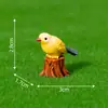 Paisaje en miniatura, figuras creativas y realistas de loro y oso negro, adorables decoraciones de jardín, adornos para manualidades, accesorios para colgar, piezas decorativas pequeñas