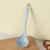 Cuchara de sopa de paja de trigo, de mango largo, resistente a altas temperaturas, para gachas de sopa, vajilla de cocina, cuchara de plástico, venta al por mayor