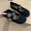 Zapatos Retro Mary Jane First Encounter Season para Mujer Otoño 2026 Nuevo Estilo con Falda Hebilla Metálica Velcro Zapatos de Ballet