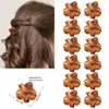 Set Lindo Transfronterizo de 12 Piezas de Pinzas Pequeñas de Colores, Pinzas Mágicas para Cola de Caballo Alta, Pinzas de Flor para la Parte Trasera de la Cabeza de Mujer, Pinzas para el Cabello