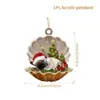 Colgante de Árbol de Navidad Transfronterizo Cachorro Durmiendo Acrílico Plano Perro de Dibujos Animados Decoración Navideña 2023 para el Hogar