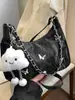 Bolso de Hombro tipo Cubo con Cadena Texturizada Mariposa de Gran Capacidad Casual 2024 Nuevo Bolso de Moda para Viajes