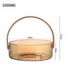 Cesta de Frutas de Vidro Borossilicato Estilo Ins Nórdico, Cesta Portátil para Sala de Estar, Uso Doméstico, Estilo Minimalista Transparente para Frutas Secas