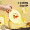 Exquisito Plato para Escupir Huesos Hogar Grado Alimenticio Plato de Frutas Dibujos Animados Snacks Plato de Postre Mesa de Comedor Sala de Estar Mesa de Centro Basura Plato de Frutas