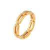 Anillo de cadena geométrica rectangular hueca, de gran oferta transfronteriza europea y americana, de nicho, simple, de moda, combina con todo, de acero de titanio, joyería