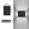 Nueva Lámpara de Pared Luminosa Solar para Exteriores, Jardín, Patio, Decorativa para el Hogar, Lámpara de Pared para Atmósfera Exterior, Iluminación