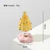 Árbol de Navidad de vidrio giratorio transfronterizo de Zibo, una artesanía de vidrio giratoria, venta al por mayor para decoraciones de escritorio creativas