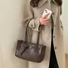 2025 Nuevo Bolso de Hombro Único de Gran Capacidad con Cuadros y Textura Escarchada, Tendencia Popular de Otoño, Moda para Mujer