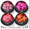 Lantejoulas para unhas estrela de cinco pontas 3mm ultra finas Patch flash decoração mista para unhas pó de diamante de alto brilho kg