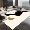 Estilo francés lujo ligero sala de estar alfombra completa blanco y negro abstracto minimalista sofá mesa de centro alfombra cama y desayuno dormitorio manta de mesita de noche