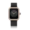 2021 Reloj de Cuarzo Cuadrado Creativo Nuevo Rebirth Moderno Sencillo para Mujer Negro