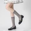 Meias Shangmian Miu Estilo Ballet Primavera e Verão Listras Verticais Finas Efeito Emagrecedor Meias de Pelo Estilo Japonês Meninas Cor Lisa Cano Longo