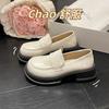 Zapatos pequeños de cuero estilo británico retro para mujer 2025 Nuevo Otoño Estilo japonés Estudiante Versátil Suela gruesa Aumenta la altura Mocasines