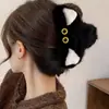 Nuevo Pinza para el Cabello de Felpa 2026 para Mujer, Pinza de Tiburón de Alta Gama para Gran Volumen de Cabello, Pinza para el Cabello Estilo Coreano, Pinza Exquisita para Niña