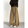 Calça Casual Pesada de Veludo Cotelê Vintage para Homens, Outono e Inverno, Tamanho Plus, Tendência, Solta, Forrada com Fleece, Perna Reta, Perna Larga