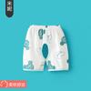 Calças de algodão para bebês de verão com virilha aberta, shorts masculinos para bebês, calças de virilha aberta para crianças, calças respiráveis de malha fina
