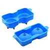 La Bandeja de Hielo de Silicona de Grado Alimenticio Más Vendida de Amazon Molde para Bolas de Hielo de 2 Agujeros Bandeja de Hielo de Bola de Silicona de 2 Secciones Molde para Bolas de Hielo de 2 Secciones