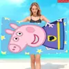 Toalla de Playa Serie Cerdo Peppa Linda Transfronteriza Microfibra Toalla de Baño Estampada Toalla para Fiesta en la Playa al Aire Libre de Verano