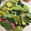 Tapete Redondo de Musgo da Floresta Verde para Sala de Estar, Tapete de Pelúcia de Luxo Leve Estilo Ins para Quarto, Mesa de Cabeceira