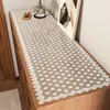 Tapete transparente de encaje para mesa lateral, mantel de vidrio suave de PVC para mueble de TV, tapete de alta gama de lujo ligero para encimera de zapatero