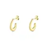 Pendientes de Plata de Ley S925 Geométricos Distintivos Pendientes Moda Europea y Americana Más Vendidos Pendientes de Plata de Ley ins Pendientes Transfronterizos