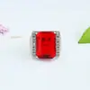 Anillo Cuadrado de Cristal Estilo Británico Aiyu con Piedras Simuladas para Hombres, Venta al por Mayor y Dropshipping S5121408