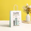 Bolsa de Empaque para Regalo de Cumpleaños Infantil Bolsa de Regalo con Logo Impreso Fiesta Festividad Creativa Bolsa de Papel Kraft Mayoreo