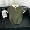 Camisa Polo, camiseta de punto de manga corta para hombre con cuello de gaviota, cuello en V, bloques de color texturizados, estilo old money, venta al por mayor de fábrica transfronteriza de verano