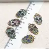 Halloween Transfronterizo Europeo y Americano Impresión de Simulación de Goteo de Aceite Colgante de Calavera Colgante Joyería Creativa DIY Accesorios para Pulseras