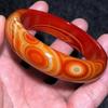 Pulseira de Ágata com Fio de Seda Vermelho Entrelaçado do Período dos Reinos Combatentes Pulseira de Ágata em Tira Redonda Vermelha e Amarela com Fio de Seda Entrelaçado Joias de Jade Fornecimento ao Vivo