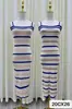 Vestido Suéter Listrado Estilo Chanel Verão Feminino Petite Malha Pausa para Chá Vestido Camisola Francês Roupa Íntima