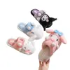 Pantuflas de Algodón de Invierno Sanrio Estilo Familiar Kuromi Melody Dibujos Animados Femeninas Cálidas Antideslizantes Hogar Familia Lindas