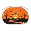 Capa Naranja de Halloween Hecha a Medida de Fábrica con Estampado de Fantasma y Calavera para Niños, Capa Original con Cordón para Niñas