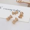 14K cor de ouro incrustado zircão cesta de flores pequeno homem cintura grânulo artesanal diy pérola colar pingente fivela material de jóias