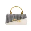Bolsa de ombro e transversal versátil de moda nicho, nova bolsa feminina de atacado transfronteiriço 2026, bolsa caixa color-blocking única, moderna