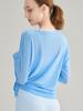 Nueva Blusa de Yoga Holgada de Manga Larga de Verano para Cubrir el Trasero Transpirable para Fitness Adelgazante Deportiva de Secado Rápido para Mujer