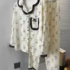 Pijama de Bolinhas com Laço para Mulheres, Primavera e Outono, Renda, Manga Longa, Estilo Japonês, Conjunto de Roupa para Casa para Estudantes, Pode Ser Usado Fora, Estilo Menina