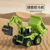 Vehículo de Ingeniería de Aleación Inercial Excavadora de Simulación de Manivela Camión Mezclador Camión Cisterna de Petróleo Juguete Resistente a Caídas para Niño de 3 Años