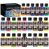 Venda Direta de Fábrica 30ml 24 Cores Tinta Acrílica à Base de Água Couro Madeira Placa Decorativa Pintada Colorida Tinta Acrílica à Base de Água