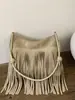 Bolso Vintage con Flecos para Mujer 2025 Nuevo de Moda Versátil Popular Bolso de Hombro de Gamuza Bolso Cruzado para el Trabajo