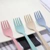 Tenedor de Fruta de Paja de Trigo Tenedor para Niños para el Hogar Tenedor de Alto Valor de Color Tenedor para Pastel Tenedor para Fideos Sin Cortar la Boca Juego de Regalo