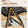 Silla plegable simple de plástico grueso, silla de oficina para computadora de casa, silla de conferencia portátil, silla de comedor, respaldo reclinable