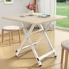 Mesa plegable sencilla para el hogar, mesa cuadrada pequeña, mesa de comedor plegable, mesa de comedor cuadrada gruesa para sala de alquiler, mesa portátil de entretenimiento