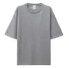 Camiseta blanca pura de manga corta para mujer, verano, color liso, básica, interior, algodón, manga media, top holgado, moda ins