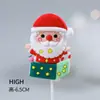 Decoración Pastel Navideño 2025 Moño Campana Enchufe Árbol de Navidad de los Deseos Estrella de Cinco Puntas Vela Decoración para Hornear