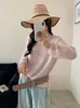 Suéter pullover de punto de alta gama estilo coreano con cuello redondo, nuevo modelo otoño e invierno 2026, corte holgado, adelgazante, top de punto ligero para mujer